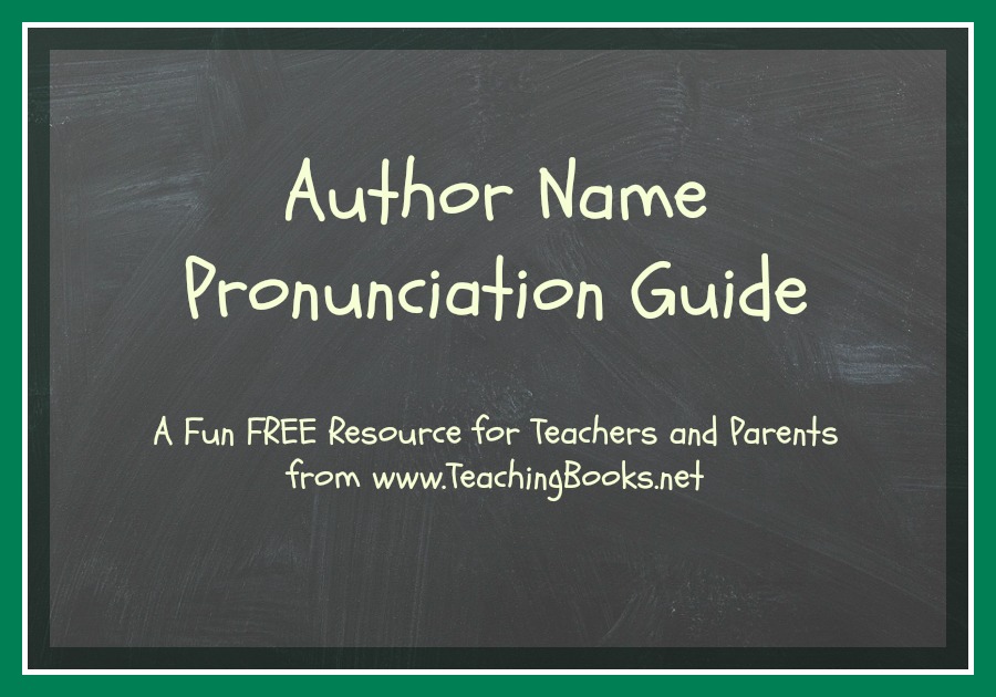 Author Pronunciation Guide pic